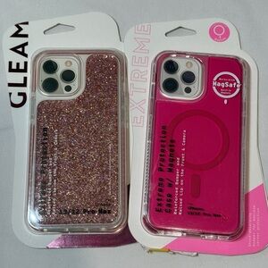 NWT 2 MVMT Glitter Rose and Magenta iPhone Cases for iPhone 13/12 Pro Max